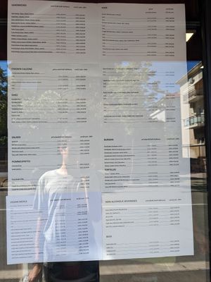 Menu at Fast Food Pistaccio in Split