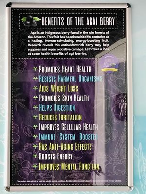 Health Benefits list at Açaí Express - Country Club in San Juan