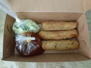 Pempek at Greenshot Vegan Coffee in Denpasar