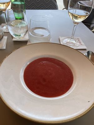 Strawberry gazpacho   at Ankora in Cavtat