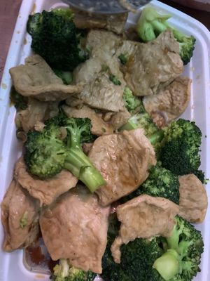 “Chicken” & broccoli  at Szechuan Tokyo in Sea Girt