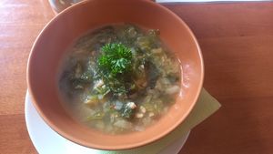 Vegetable soup with white beans at Zdravíčko in Olomouc