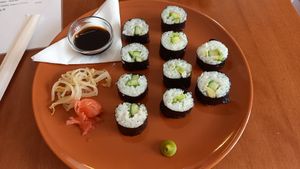 Sushi (vegan) at Zdravíčko in Olomouc