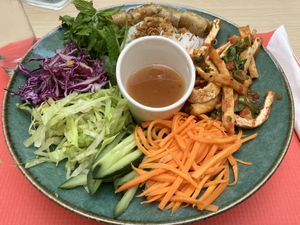 Vegan rice noodle salad (Bun Tron Chay)  at Vietnam Street Food in Athens
