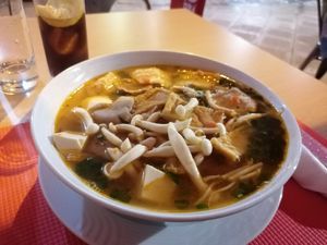 Mushroom noodle soup at Vietnam Street Food in Athens