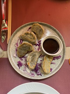 Mushroom dumplings   at Vietnam Street Food in Athens