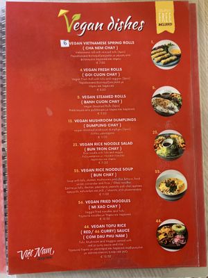 Menu 14.10  at Vietnam Street Food in Athens