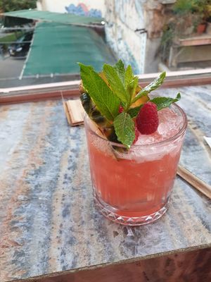 Cocktail with dry ice at Fairytale in Athens