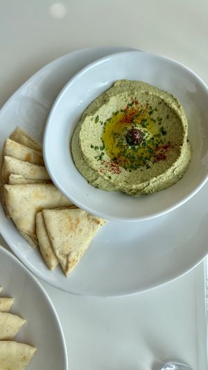 Cilantro and jalapeño hummus  at Zullee in Spokane