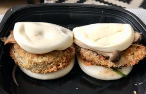 Vegan baos   at Wagamama - Khalifa city in Abu Dhabi