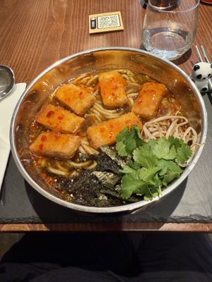 Vegan ramen  at Ramen Bambu in Porto