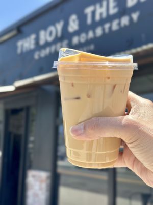 Iced Oat Milk Latte  at The Boy & The Bear in Redondo Beach