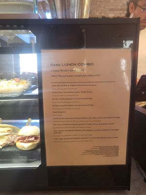 Menu at Combo in Venice