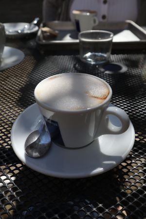 my soy cappuccino  at Combo in Venice