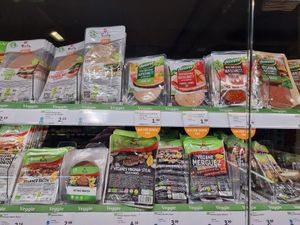 Vegan slices, sausages, .... at Denns BioMarkt in Koblenz