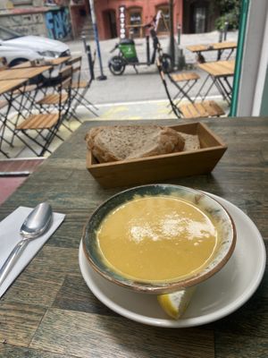 Celery soup  at Leylak Cafe in Istanbul