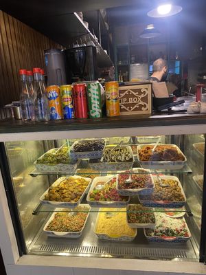 The mezze to choose from  at Leylak Cafe in Istanbul