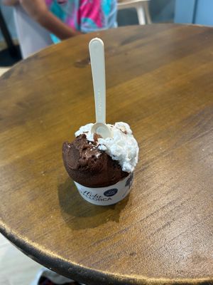 Chocolate and coconut  at Che Gelats! in La Palma
