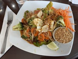 Vegan Vegetable Pad Thai  at Aroi Thai Cuisine in Newport News