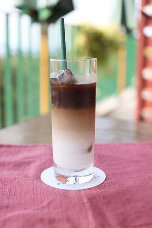 Ice Coffee au lait at Kannonyama Fruits Parlour Kinokawa - 観音山フルーツパーラー紀の川 in Wakayama