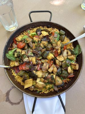 Vegetarian paella (which is vegan)   at Aioli in Sacramento