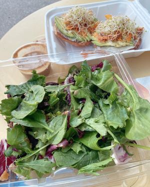 Beet salad and loaded bagel  at The Sprout Kitchen    in St Augustine