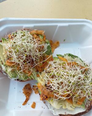 Loaded bagel - so good!!!  at The Sprout Kitchen    in St Augustine