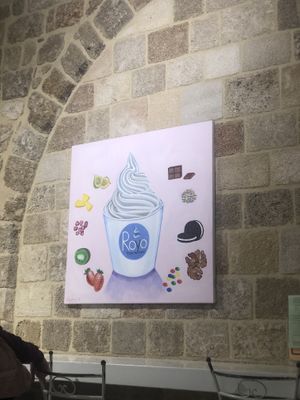 Interior with logo  at Royo in Rhodes