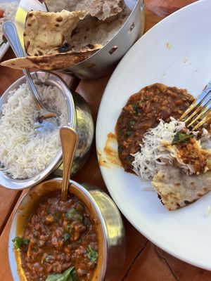 Dal Makhani with spinach and roti #Veganuary at The Indian Cafe - Stoke in Nelson