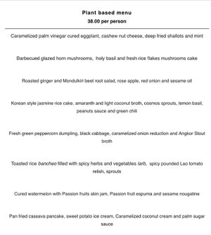 February 2024 menu  at Cuisine Wat Damnak in Siem Reap