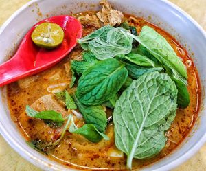 Curry noodle very flavourful at Chen Ee Vegetarian Food 正一素食 in Ipoh