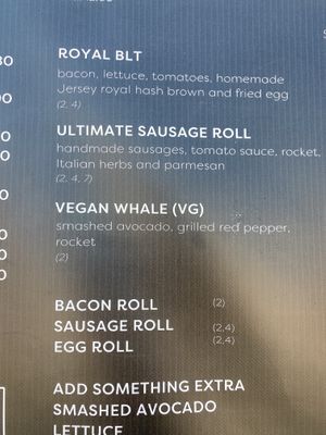 Smashed avocado meal  at The Hungry Whale in Jersey