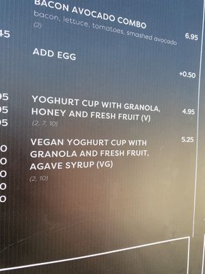 Vegan yogurt and granola   at The Hungry Whale in Jersey