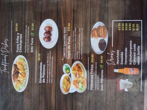 Vegan options are clearly marked. at El Tesoro in Frazier Park