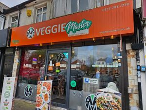 Shop front at Veggie Master in Birmingham