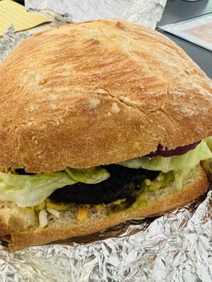 World famous Kartel Burger. Available everyday   at Vegan Kartel in Newport News