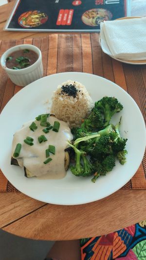 Medalhão a la creme com shimeji at Natural Robles in Sao Thome Das Letras