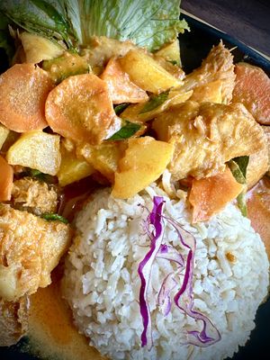 Nanyang Rendang with Golden Mushrooms  at Veggie Story Cafe in Johor Bahru