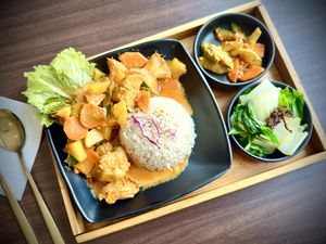 Nanyang Rendang with Golden Mushrooms  at Veggie Story Cafe in Johor Bahru