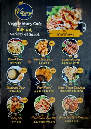 Snack Menu  at Veggie Story Cafe in Johor Bahru