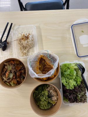 Kimchi Soup Brown Rice and Mala Hotpot Brown Rice  at Veggie Story Cafe in Johor Bahru