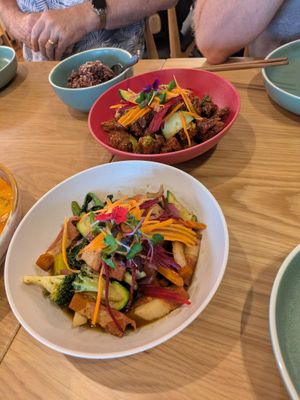 Pork belly and duck at Khu Khu Milford in Milford