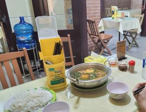 Mushroom hot pot at Quán Chay Trường Lâm in Hoi An