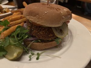 Black bean burger  #Veganuary at The Kettle in Manhattan Beach