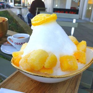 Lemon sorbet at Café Hanjan in Berlin