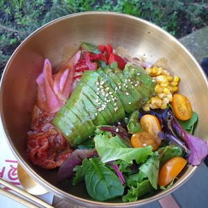 Not vegan, adapted to vegan. at Café Hanjan in Berlin