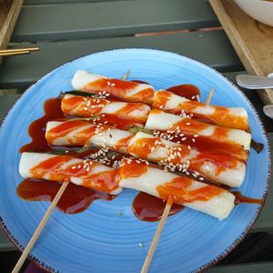 Rice cake at Café Hanjan in Berlin