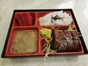 Japanese unagi rice at Vegetarian Express Cafe in Northeast Singapore