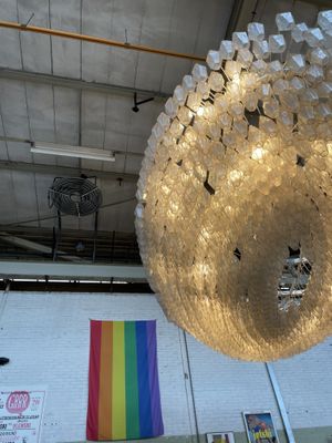 Impressive lamp  at Hotel de Goudfazant in Amsterdam