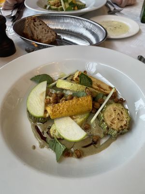 Fantastic courgettes with mint   at Hotel de Goudfazant in Amsterdam
